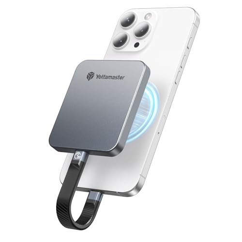 Yottamaster 512GB Externe SSD mit Magnetische, USB 3.2 Gen 2x2 2000MB/s Portable SSD unterstützt 4K ProRes HDR Kompatibel mit iPhone 17/16 Pro Max, Smartphone, Tablet, Laptop