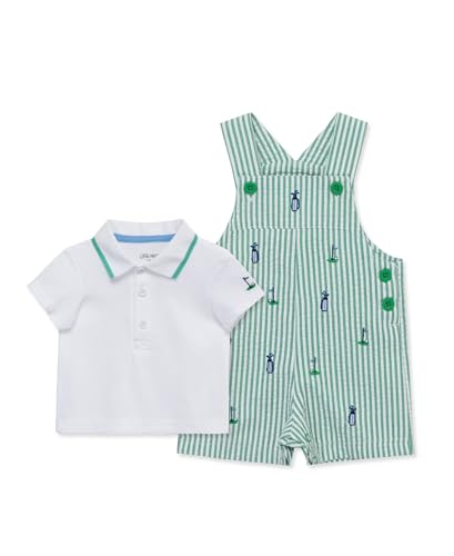 Image of Little Me Baby Boy Shortall Set – 2-Piece, Tee Shirt and Overall Shorts, Cute and Comfy Outfits