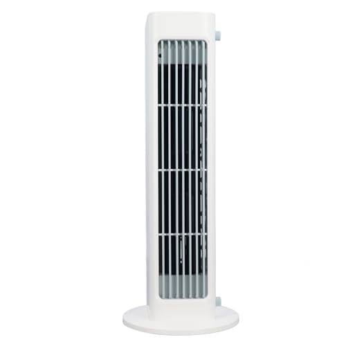 Ventilador de la Torre Oscilante para el Dormitorio, Ventilador sin Buque de Pie con 3 Velocidades, USB Recargable, Refrigeración Tranquila Portátil para Sala de Oficina en Casa