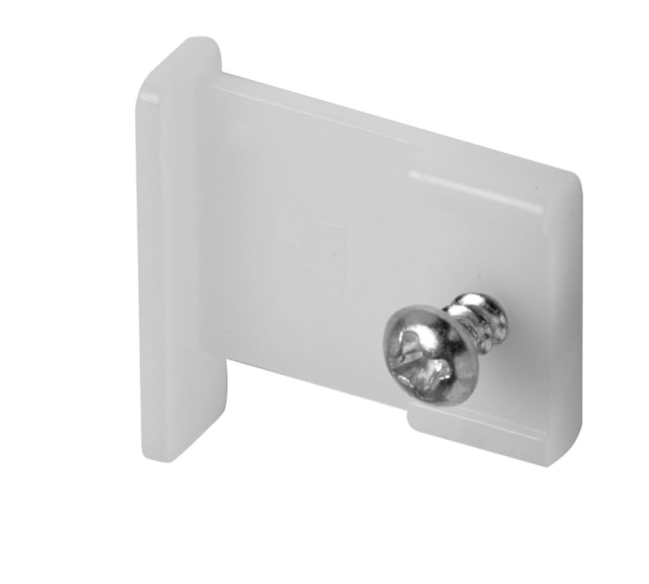 Fineline Pack of 10 White Metal Curtain Track End Cover Stops