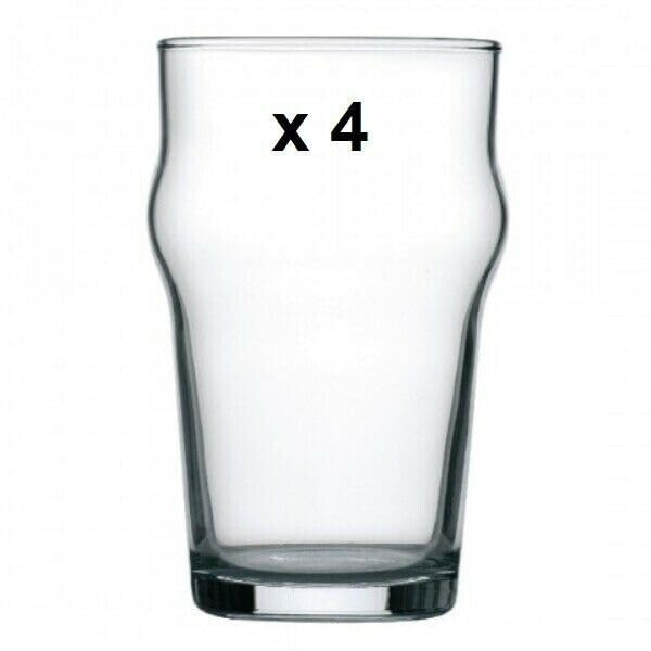 AVCI Home MakerPremium Beer Glasses Set Of 4 20 Oz Pint Glasses By Unique Designed European Glass Tumbler Cups. For Cocktails, Beer, Soda, Juice, Beverages, Wheat Ideal Gift For Men and Women (NONIQ)