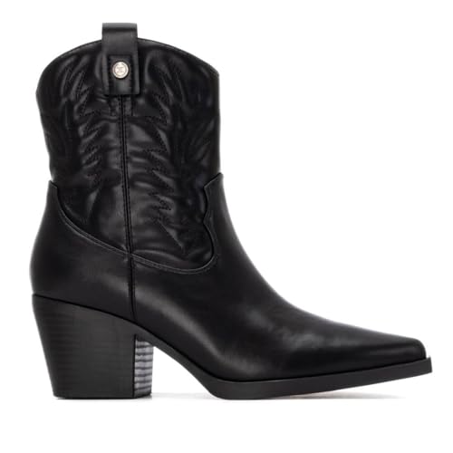 XTI - Botas Camperas Mujer Negro - Calzado Cómodo y Versátil - Moda casual - Modelo 14430501 (Talla 38)
