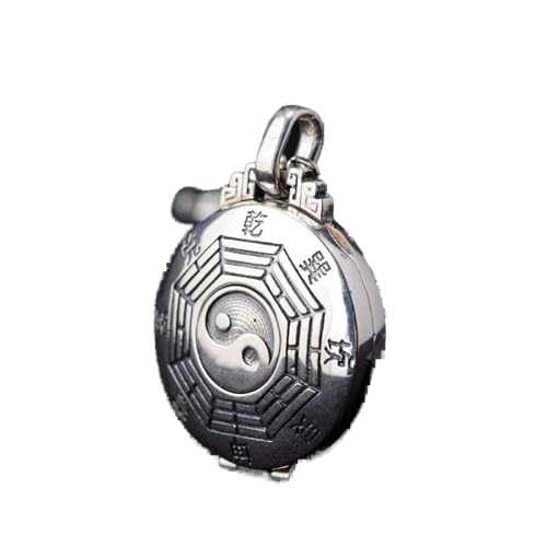 Collier boîte Gawu argent S925 ouvrant pendentif Taiji Gossip protecteur