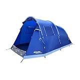 Eurohike Sendero 4 Man Family Tent with Porch, Living Area & Sewn In Groundsheet, Tunnel, 4 Person, Waterproof, Easy to Pitch & Spacious (Royal Blue)