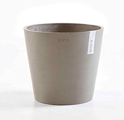 Preisvergleich Produktbild ECOPOTS Runder Blumentopf Amsterdam Ø40 H36 Taupe