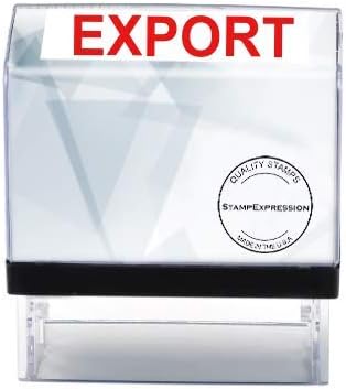 StampExpression - Sello de goma autoentintado para oficina de exportación - Tinta roja (A-5895)