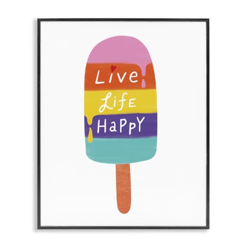 Rainbow Stripe Popsicle Summer, 16 x 20 Inch Framed Giclée Print