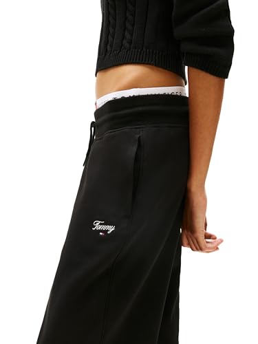 Tommy Jeans Women's Relaxed Script Logo Jogger Sweatpants, with Drawstring Ties2