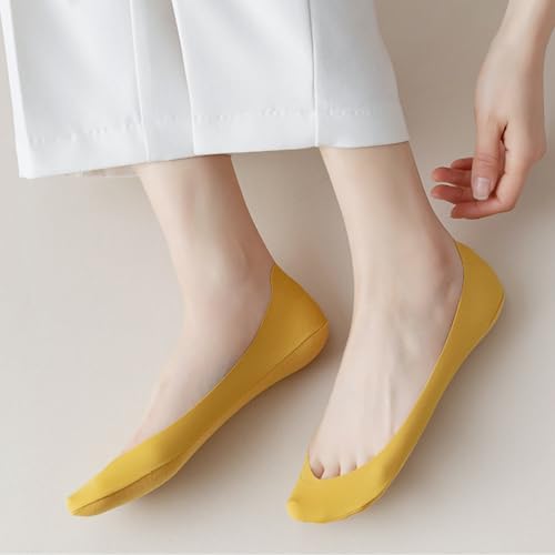 5 Pairs No Show Socks for Women Breathable Ultra Low Cut Socks,Invisible Boat Ice Silk Nonslip Liner2
