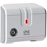 One For All Signal Booster/Splitter for TV - 1 Outputs - 23dB (14x amplified) - Plug and Play - For interference free reception - Full HD compatible - white - SV9601
