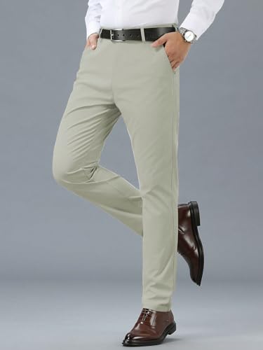 Image of TAGDO Men's Cotton Casual Trousers | Slim Fit Formal Pants for Man | Comfortable & Breathable Fabric | Stylish Office Wear | Everyday Casual Pant for Men