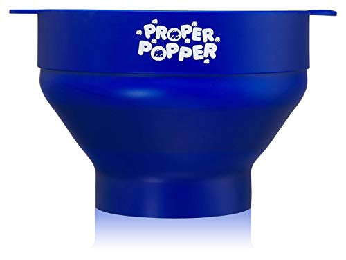 Image of The Original Proper Popper Microwave Popcorn Popper, Silicone Popcorn Maker, Collapsible Bowl BPA Free & Dishwasher Safe - (Blue)