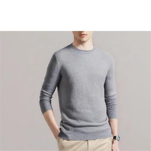 Mens Designer Knit Pullover Crew Neck Slim Fit Casual Jumpers Solid Color Sweater 6