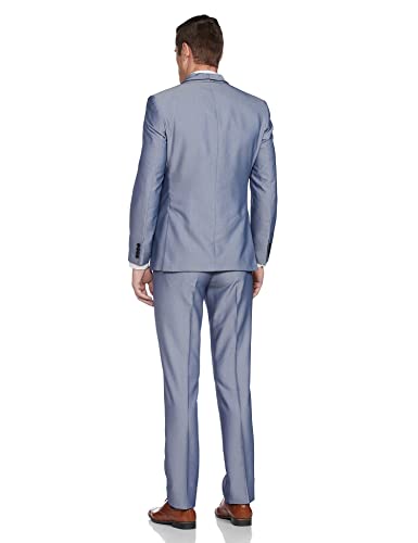 Image of Raymond Rayon Blend Men's Full Sleeve Contemporary FIT Medium Blue Formal Suit