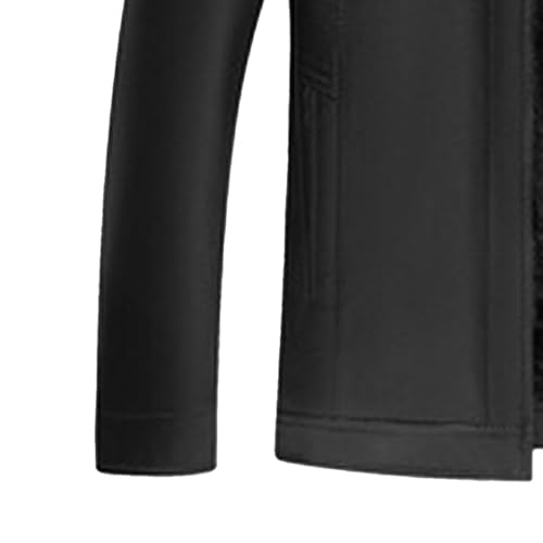Chaqueta bomber de cuero para hombre con forro grueso miniatura 5