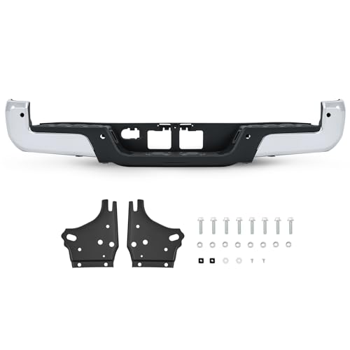 VRC Rear Bumper Assembly Chrome for 2016 2017 2018 2019 2020 2021 2022 2023 Toyota Tacoma,Without Parking Sensor Replacement Bumper,TO1103133 (Chrome, w/Parking Sensor Holes)