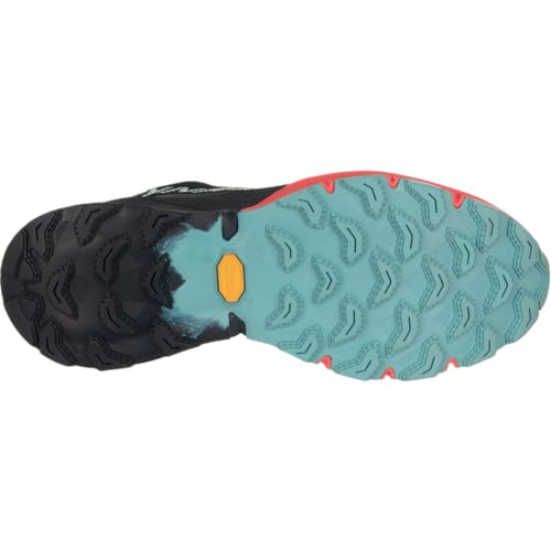 Image of Dynafit Women's Ultra 100 Cushioned Trail Running Shoe - Hot Coral /Blueberry - 7