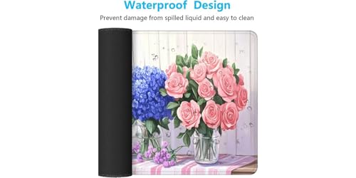 Tapis de souris fleur format desk mat pour un espace PC ordonné