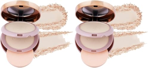 Image of Fashion Colour HD Photography Finish 2 -IN- 1 Compact Powder with Powder Puff | Silky Texture | Ultra-Fine Formula | Blurring Imperfections | Combatting Shine | All-day Long | ( 001, 20g) (Pack of 2)