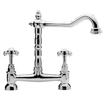 Tre Mercati French Classic Bridge Sink Mixer Tap Pewter 187