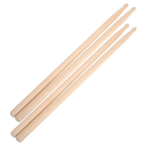 Baquetas de madera natural Toddmomy, 2 pares, para práctica y escenario, superficie lisa, para principiantes y profesionales miniatura 1