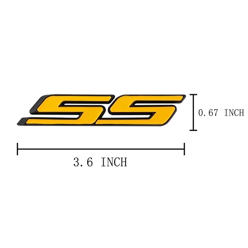 Image of 1PC SS Emblem 3D Metal Car Sticker Decoration Car Side Rear Badge for Cars Trucks SUV Luggage Computers (Yellow Black)