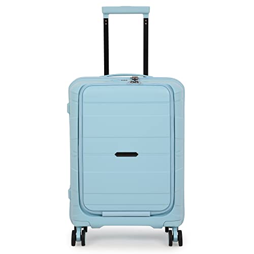 Image of it luggage Momentous Sky Blue Set of 3-Large, Medium & Cabin-20,24,28 inches Cabin with Padded Laptop Section and Large and Medium Expandable Polypropylene Hardsided with TSA Lock 8 Wheel Trolley Bag