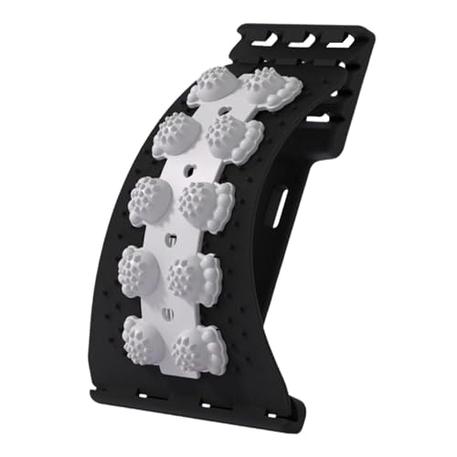 Back Stretcher Cracker Lumber Support Board 4 Level Adjustable Traction Massager Board with Nodes Lightweight Orthopedic Cushion for Back Neck Shoulder Discomfort