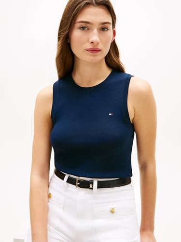 Vêtements Tommy Hilfiger Slim Cody C Nk Tank WW0WW47806 pour Femme - vue 9