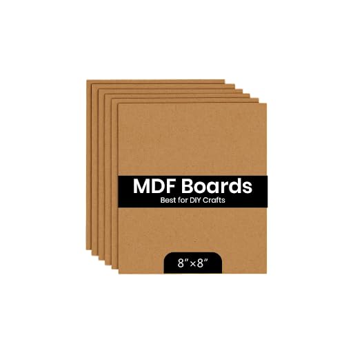 VibhutiCrafts 6 Piece 8x8 Inch MDF Sheets for Craft, 3mm Thick MDF Board Sheets for DIY Wooden Painting, Art, and Craft Work – Customizable MDF Sheet Cutouts-image-26