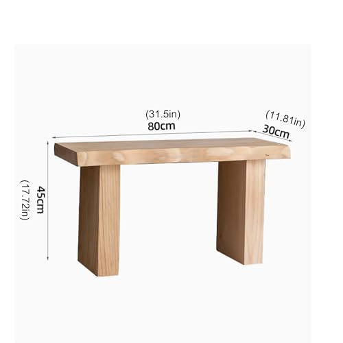 JOSIAHCQ Banco Madera Reposapies Salon Banco Entrada Recibidor Banqueta Dormitorio Taburete Banco Pie de Cama Ottoman Banco Vestuario para Salon Comedor Sala de Estar Pasillo(80cm/31.5in) - imagen 2