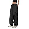 Zando Black Cargo Pants Women Baggy Joggers Parach... #2