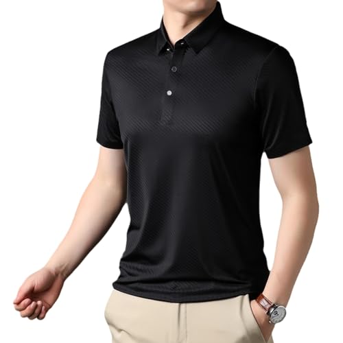 Polo à manches courtes pour hommes : chemise d'été coupe régulière et décontractée