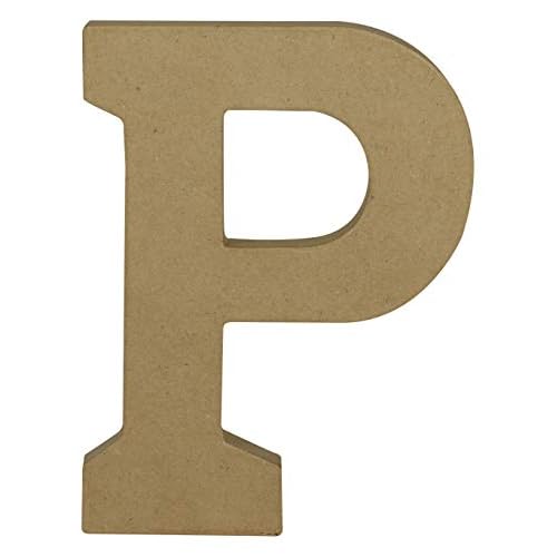 Clairefontaine ES Décopatch AC867C - Soporte de papel marrón maché 15,3 x 2,5 x 20 cm, letra mayúscula P