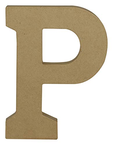 Clairefontaine ES Décopatch AC867C   Soporte de papel marrón maché 15,3 x 2,5 x 20 cm, letra mayúscula P