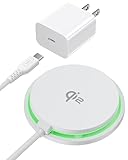 INIU Magnetic Wireless Charger, Qi2 Certified 15W Fast Wireless Charging Pad with Cooling Fan, for iPhone 16 15 14 13 12 Series, AirPods, and More (Adapter Included)