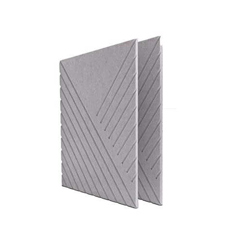 Lot de 10 panneaux acoustiques en mousse haute densité – 127 x 127 x 1,5 cm – Panneaux muraux insonorisants autocollants pour le cinéma et studio d'enregistrement, traitement acoustique en feutre