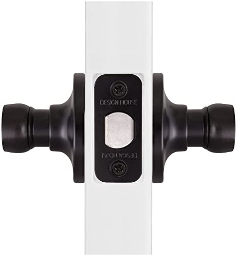 Image of Design House Springdale Passage Door Lever, Matte Black | Surface, Transitional, Brass, Hardware, 778894