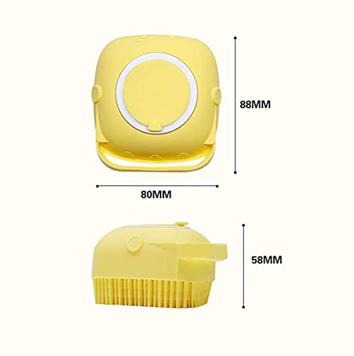 Image of Silicone Soft Bath Body Brush with Shampoo Dispenser Scrubber-use in Shower Deep Cleaning Gentle Scrub Massage for Children, Men Women