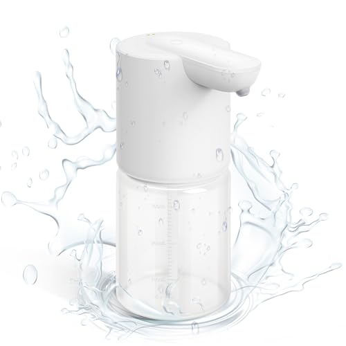 FERRISA オートソープディスペンサー 非接触型ハンドソープ ディスペンサー IPX7防水 泡ハンドソープ 吐出量2段階調節 マグネット充電式 350ml ハンドソープ自動ディスペンサー 自動ハンドソープディスペンサー 可視化ボトル オートセンサー 日