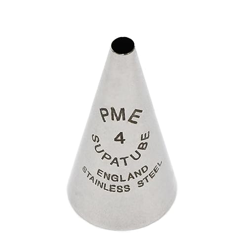 PME Seamless Stainless Steel Supatube Decorating Tip, Writer, no. 4