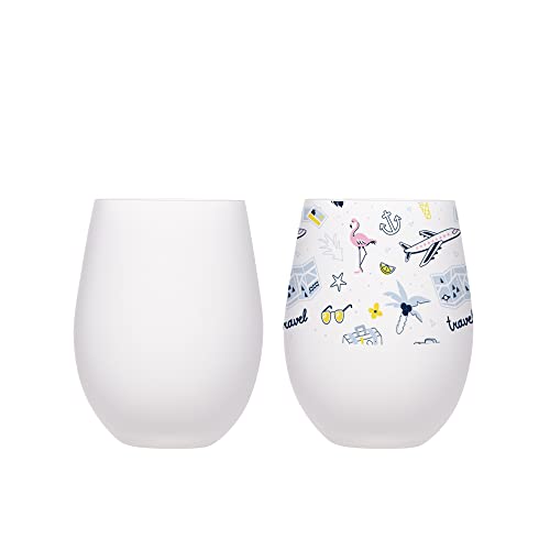 PYD Life Sublimation Blanks Wine Glasses Stemless Frosted 17 OZ Tumblers Cups Mugs Bulk for Sublimation Oven Printing 6 Pack by PYD Life - Image 3