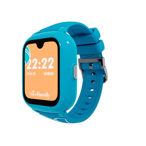 SaveFamily Iconic Plus 2 | Reloj Inteligente Niño con Localizador GPS, Llamada, Vídeo, IA, Botón SOS, Whatsapp, Spotify, Medidor de Temperatura | SIM Incluida   Modelo Sportive