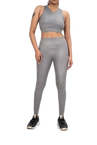 Image of Gym Wear Co-ord Set for Women Stretchable Top & Leggings for Women's & Girls Suitable for Yoga Jogging & Gym Western Coord Set