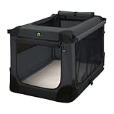 Maelson Soft Kennel anthrazit 72 cm + Lounge Mat - Transportbox mit Matratze für Hunde