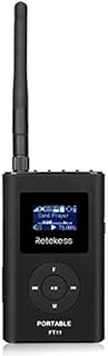 Retekess FT11 FM Transmitter,Portable FM Broadcast Transmitter for Church with Microphone, Rechargeable FM Radio Stereo Station for Drive-in Movie,Parking Lot,Support TF Card AUX Input