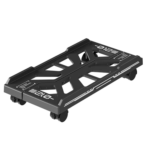 Soporte para PC, Soporte para CPU móvil, Accesorios de Ordenador, con Cuatro Ruedas para el hogar, Jugadores, Oficina (Negro)