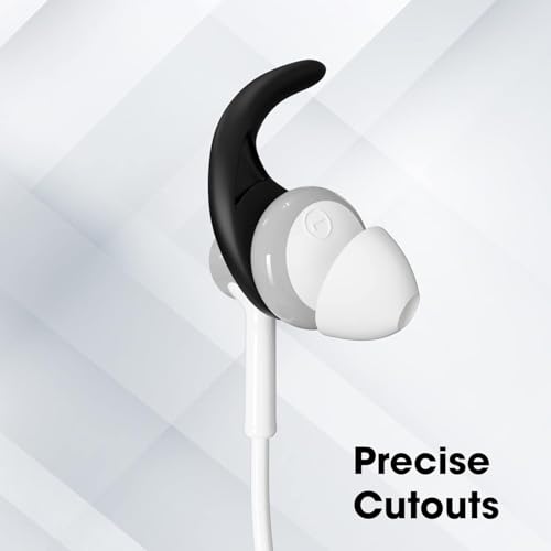 Image of Sounce Anti-Slip Silicone Ear Buds 4-Pair 8-Pcs Silicone Earphone & Bluetooth Ear Hook Medium Size Ear Hooks Plugs for in-Ear Neckband and Earphone 9MM-13MM - [Black]