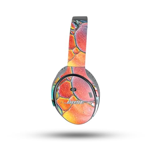 Image of MightySkins Glossy Glitter Skin Compatible with Bose QuietComfort 35 II Headphones - Rainbow Bubbles | Protective, Durable High-Gloss Glitter Finish | Easy to Apply