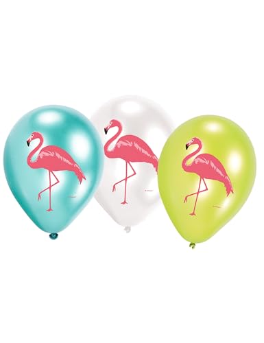 Amscan 9903333 - 6 palloncini in lattice Flamingo Paradise 27,5 cm / 11", palloncini